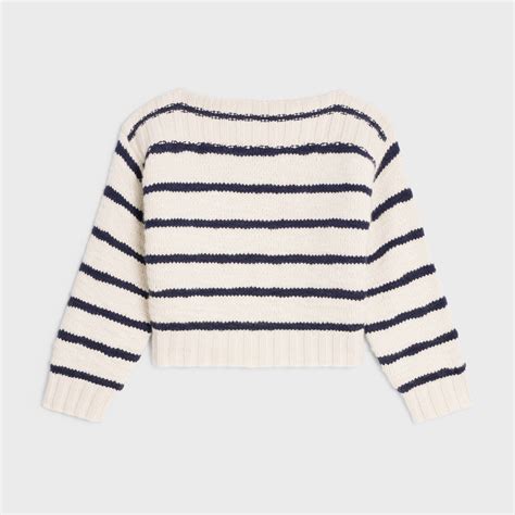 celine mariniere|Women's Boat neck marinière sweater in cashmere .